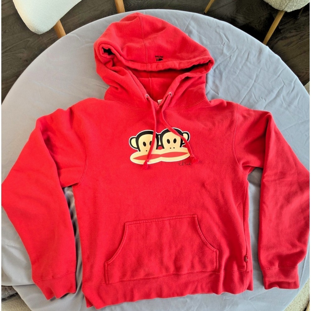 Vintage Paul Frank Hoodie Women Red Size M Y2K College Preppy Nostalgia